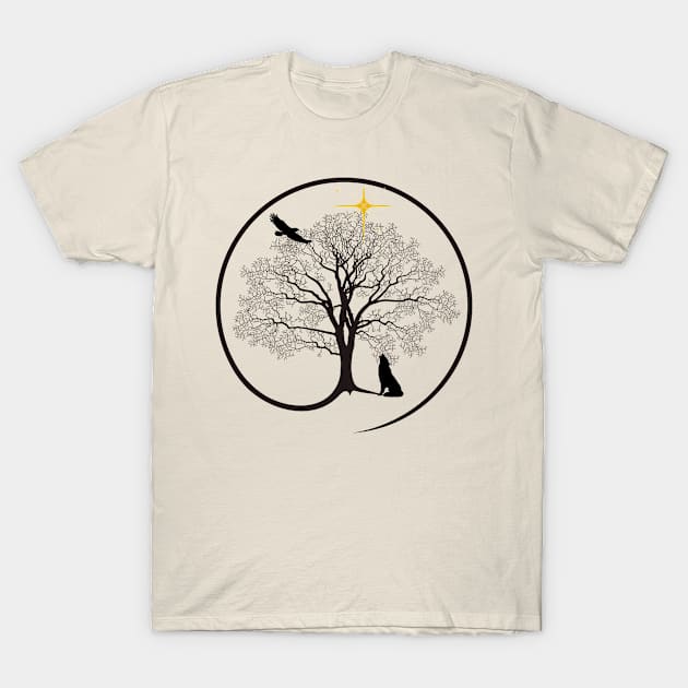 Oak Tree,  Eagle, Wolf T-Shirt by Southern Borealis